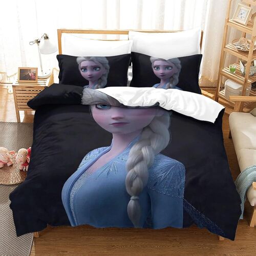 Frozen Impression En D Parure De Lit De Housse£¬Pour Adulte Adolescents£¬Elsa Pi¿¿Ces Housses Pour Couettes Respirant Fermeture Eclair Avec Taie