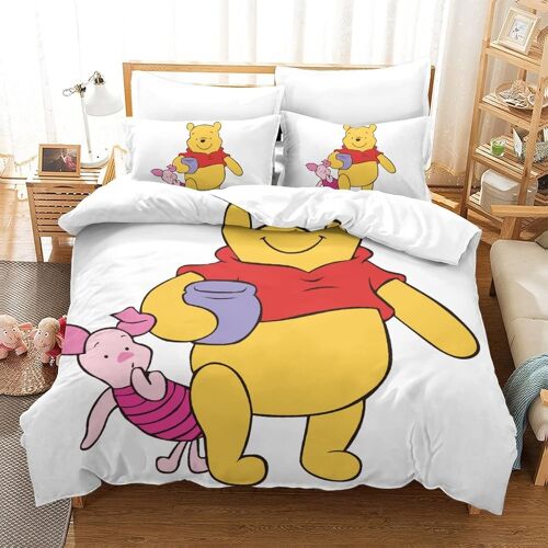 Winnie The Pooh Impression En D Parure De Couette Avec Fermeture Eclair Housse De Couette Respirante£¬Pour Tout Le Monde£¬Cartoon Housse De Couette Avec
