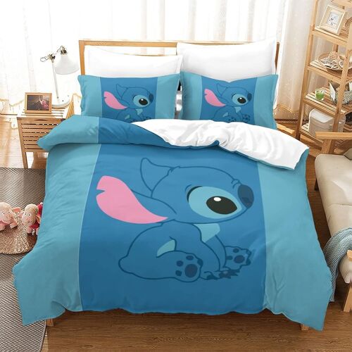 Stitch Impression En D Housse De Couette£¬Couette Microfibre Avec Fermeture Eclair Enfants Adultes£¬Lilo & Stitch Ensemble De Housse De C Ouette