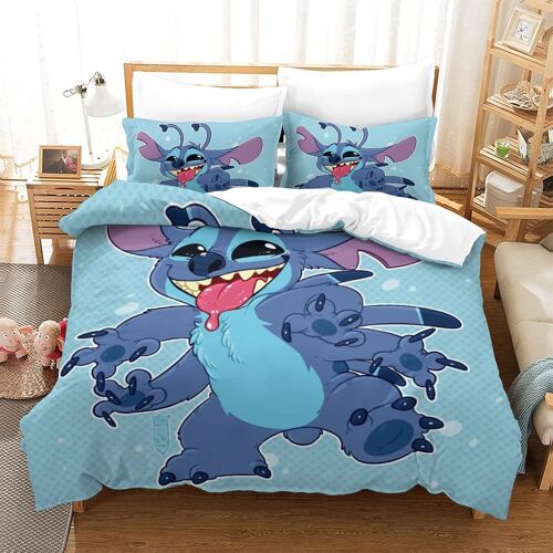 Stitch Impression En D Housse De Couette£¬Couette Microfibre Avec Fermeture Eclair Enfants Adultes£¬Lilo & Stitch Ensemble De Housse De C Ouette Avec Ta