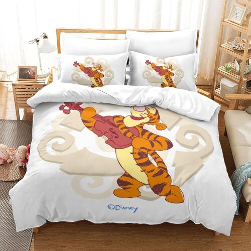 Winnie The Pooh Impression En D Housse De Couette£¬Couette Microfibre Avec Fermeture Eclair Enfants Adultes£¬Animated Characters Ensemble De Housse De C