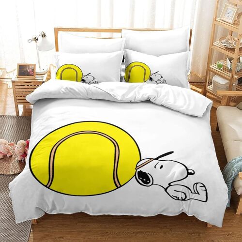 Parure De Lit Pi¿¿Ces Pour Snoopy Cartoon Impression D Housse De Couette En Microfibre Hypoallergique Avec Fermeture ¿¿Clair Single£¿Xcm£©