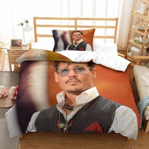 Pirates Of The Caribbean Impression En D Parure De Couette Avec Fermeture Eclair Housse De Couette Respirante£¬Pour Tout Le Monde£¬Johnny Depp Housse De