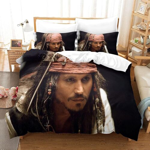 Pirates Of The Caribbean Impression En D Sets De Housse De Avec Fermeture Eclair Couettes Johnny Depp Housse De Couette Microfibre £¬Adulte Gar? On Fil