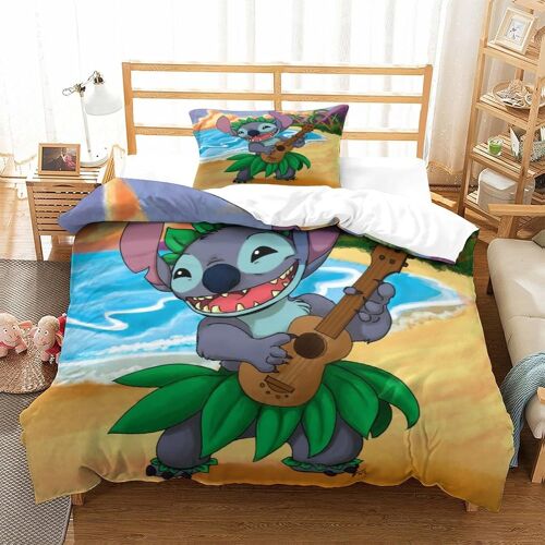 Stitch Impression En D Parure De Lit De Housse£¬Pour Adulte Adolescents£¬Animation Film And Television Pi¿¿Ces Housses Pour Couettes Respirant Fermeture