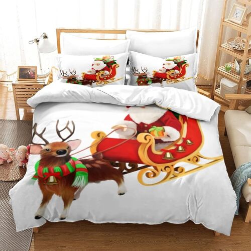 Christmas Impression En D Sets De Housse De Avec Fermeture Eclair Couettes Festival Housse De Couette Microfibre £¬Adulte Gar? On Fille Nsemble£¬