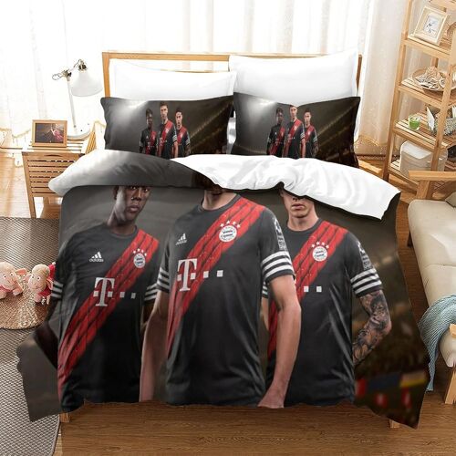 Football Star Impression En D Parure De Lit De Housse£¬Pour Adulte Adolescents£¬ Pi¿¿Ces Housses Pour Couettes Respirant Fermeture Eclair Avec Ta