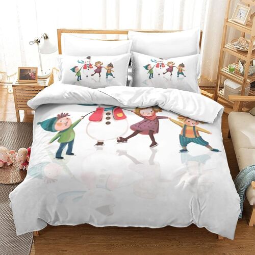 Christmas Impression En D Parure De Lit De Housse£¬Pour Adulte Adolescents£¬Festival Pi¿¿Ces Housses Pour Couettes Respirant Fermeture Eclair Ave