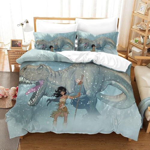 Dinosaur Impression En D Sets De Housse De Avec Fermeture Eclair Couettes D Pattern Backpack Housse De Couette Microfibre £¬Adulte Gar? On Fille Nsembl