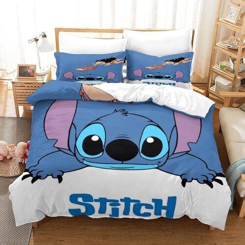 Stitch Impression En D Housse De Couette£¬Couette Microfibre Avec Fermeture Eclair Enfants Adultes£¬ Ensemble De Housse De C Ouette Avec Taie D'o