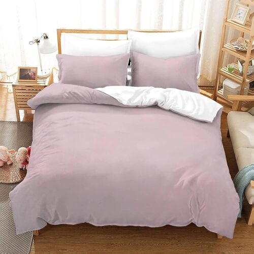 Rose Parure De Couette De Lit Pi¿¿Ces Renforc¿¿ Avec Fermeture Eclair Housse De Couette Respirante Enfants Adultes Ense Mble De Housse De Couette Avec