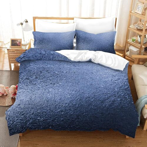 Bleu Sets De Housse De Avec Fermeture Eclair Couettes Adulte Parure De Lit Pi¿¿Ces Pour En Microfibre R¿¿Versible Gar? On Fille Ensemble De Literie Ave