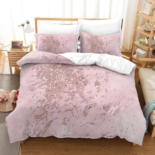 Rose Parure De Couette De Lit Pi¿¿Ces Renforc¿¿ Avec Fermeture Eclair Housse De Couette Respirante Enfants Adultes Ense Mble De Housse De Couette Avec