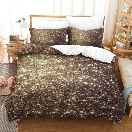 D'or Sets De Housse De Avec Fermeture Eclair Couettes Adulte Parure De Lit Pi¿¿Ces Pour En Microfibre R¿¿Versible Gar? On Fille Ensemble De Literie Ave