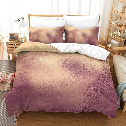 D'or Sets De Housse De Avec Fermeture Eclair Couettes Adulte Parure De Lit Pi¿¿Ces Pour En Microfibre R¿¿Versible Gar? On Fille Ensemble De Literie Ave