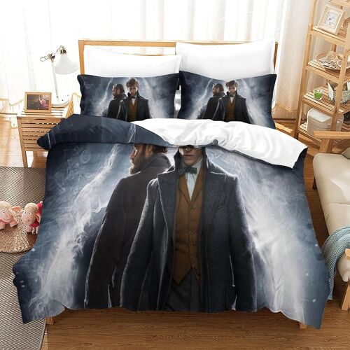 Harry Potter Parure De Couette De Lit Pi¿¿Ces Renforc¿¿ Avec Fermeture ¿¿Clair Housse De Couette Respirante Enfants Adultes Ensemble De Housse De Couett