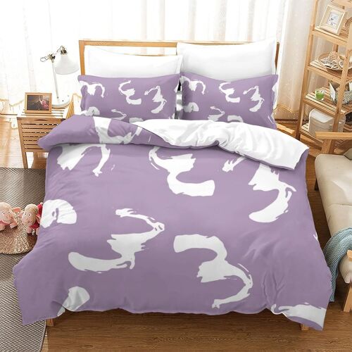 Mod¿¿Le Simple Housse De Couette Avec Couette Microfibre Avec Fermeture Eclairadulte Enfants Adultes Ensemble De Housse De C Ouette Ensemble De Literie
