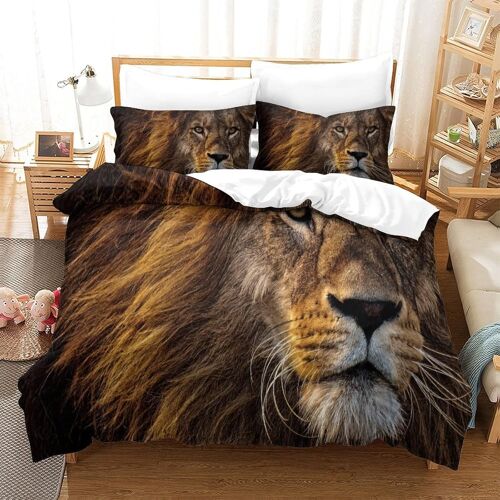 Lion Housse De Couette Avec Couette Microfibre Avec Fermeture ¿¿Clairadulte Enfants Adultes Ensemble De Housse De Couette Ensemble De Literie Avec Taie