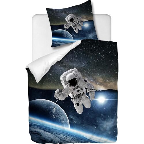 Parure De Lit Pi¿¿Ces Avec Housse De Couette Et Taies D'oreiller,Astronautes Et Espace, X Cm / X Cm X £¬ (Multi , Xcm)