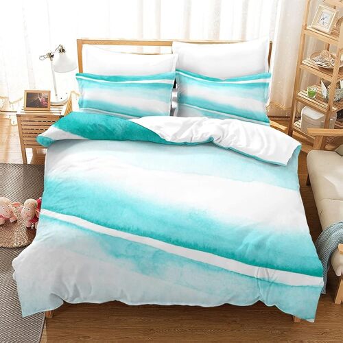 Aquarelle Housse De Couette Avec Couette Microfibre Avec Fermeture ¿¿Clairadulte Enfants Adultes Ensemble De Housse De Couette Ensemble De Literie Avec