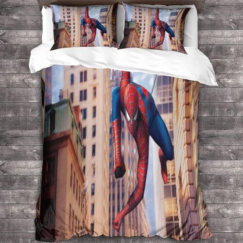 Spiderman Literie Junior D Avec Housse De Couette Et Taie D'oreiller En Microfibre - Movie Parure De Lit Pi¿¿Ces, Convient Aux Enfants, Adultes Et Enf