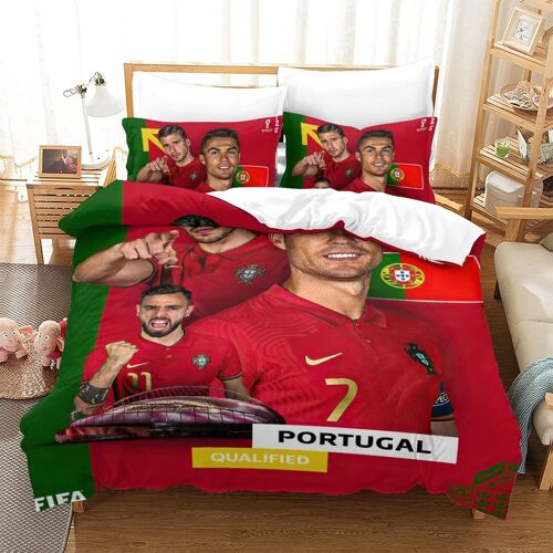 Qatar Housse De Couette De La Coupe Du Monde Portugal | Housse De Couette Souvenir De C¿¿L¿¿Bration | ¿¿Quipes De Pays Pour La Coupe Du Monde Double£¿X