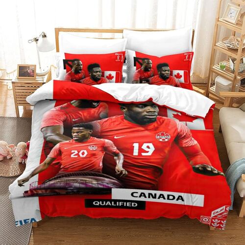 Qatar Housse De Couette De La Coupe Du Monde Canada | Housse De Couette Souvenir De C¿¿L¿¿Bration | ¿¿Quipes De Pays Pour La Coupe Du Monde Single£¿Xcm