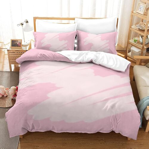 Rose Sets De Housse De Avec Fermeture Eclair Couettes Adulte Parure De Lit Pi¿¿Ces Pour En Microfibre R¿¿Versible Gar? On Fille Ensemble De Literie Ave