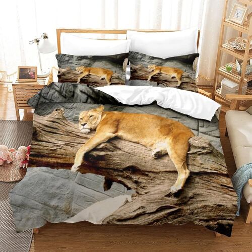 Lion Housse De Couette Avec Couette Microfibre Avec Fermeture ¿¿Clairadulte Enfants Adultes Ensemble De Housse De Couette Ensemble De Literie Avec Taie