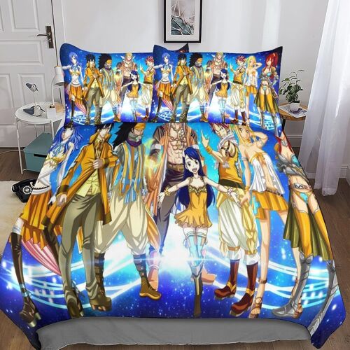 Fairy Tail Couettes Et Parures De Lit D Avec Taie D'oreiller, Literie Housse De Couette, Pi¿¿Ces Literie Microfibre Avec Fermeture ¿¿ Glissi¿¿Re Taies D