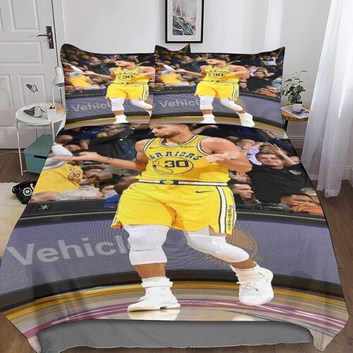Stephen Curry Ensemble De Housse De Couette Et Taie D'oreiller D Pi¿¿Ces Basketball Stars Parure De Lit Douce Et Confortable Pour Enfants Et Adultes D