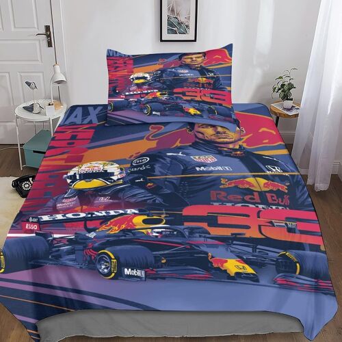Verstappen Ensembles De Housse De Couette D Pour Chambre D'adolescent Avec Fermeture ¿¿Clair + Taies D'oreiller Formula Pi¿¿Ces Confortable Et Hypoall