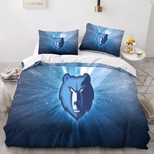 Grizzlies Memphis Housse De Couette Nba Basketball ¿¿ Motif, Pi¿¿Ces Ensemble De Parure % Microfibre Douce Et Agr¿¿Able Nba Basketball King£¿Xcm£©