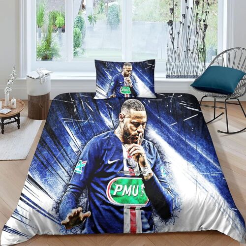 Kylian Mbappe Parure De Lit, Housse De Couette D Imprim¿¿E Fermeture ¿¿Clair Cach¿¿E Housses De Couette Avec Taies D'oreillers Enfants Filles Couette Set