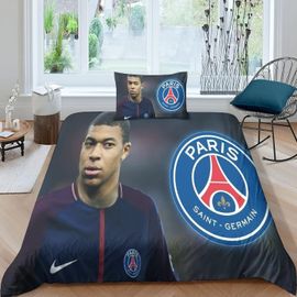 Kylian Mbappe Sets De Housses De Couettes D, Pi¿¿Ces Imprim¿¿ Ensemble De Literie Avec Housses De Couettes Et Taie D'oreiller Microfibre Avec Fermeture