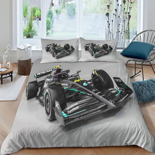 Lewis Hamilton Housse De Couette Enfant, Formula Race Parure De Lit King£¿Xcm£© En Microfibre Avec Fermeture ¿¿Clai Pour Enfant Avec Taie D'oreiller