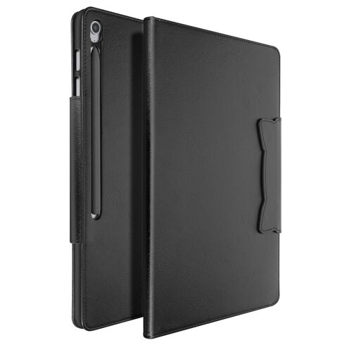 Étui pour Samsung Galaxy Tab S10 FE Plus Porte-Cartes Support Vidéo Noir