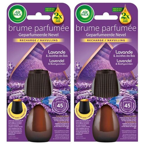 AIR WICK Lot de 2 Recharges Essential Mist Lavande et Jacinthes des Bois