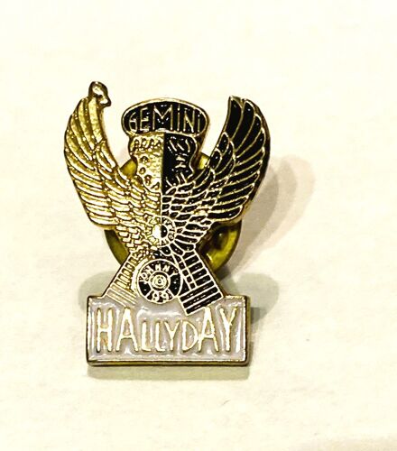 Pins Musique Johnny Hallyday Aigle Gémini Blanc Et Doré