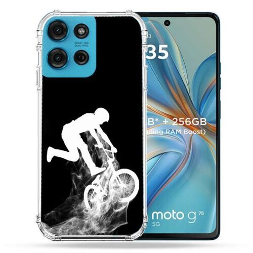 Coque Renforcée Pour Motorola G75 5g Sport Vtt Noir
