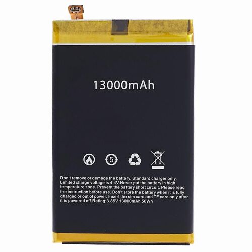 Batterie Lithium-Polymère Rechargeable 3,85 V 13 000 Mah Pour Blackview Bv9100 (Sans Logo)