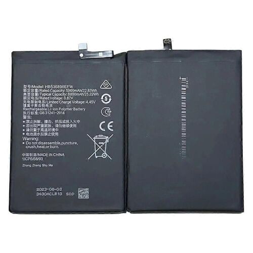 Batterie Lithium-Polymère 3,87 V 5900 Mah Pour Huawei Nova Y70 4g (Code : Hb536896efw) (Sans Logo)
