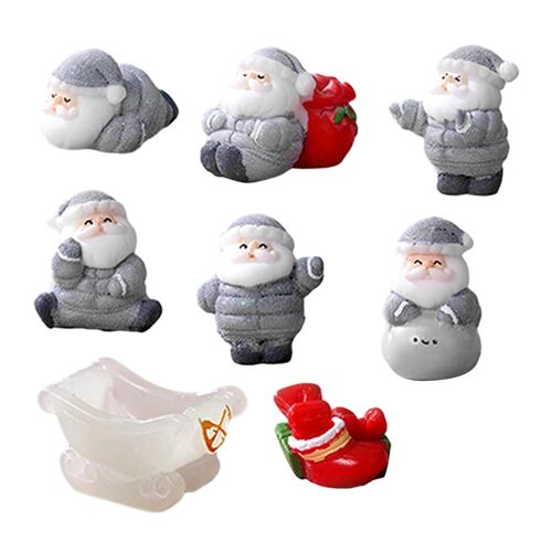 8 Pcs Mignon Père Noël Clauses Artisanat Adorable Paysage Populaire Décroations Pour Véhicule
