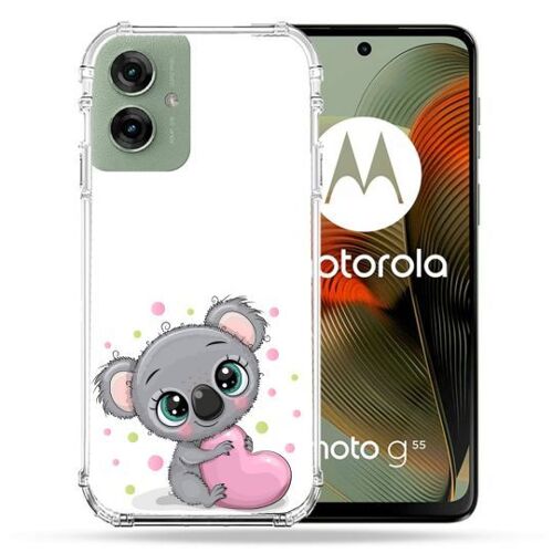 Coque Renforcée Pour Motorola G55 5G Animal Koala Coeur