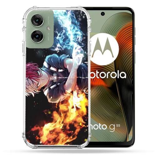 Coque Renforcée Pour Motorola G55 5g Manga My Hero Academia Shoto