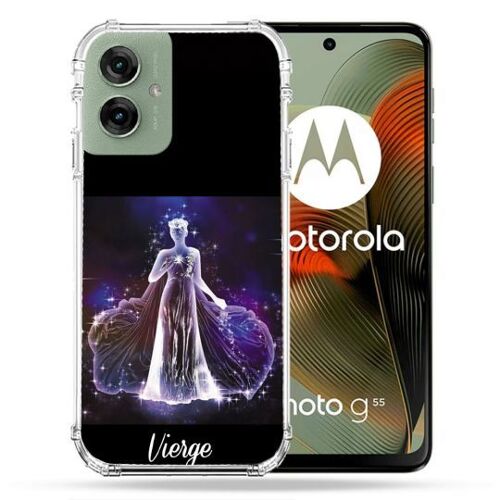 Coque Renforcée Pour Motorola G55 5g Signe Zodiaque 2 Vierge