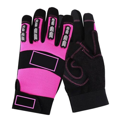 Gants mécaniques en maille rose en microfibre Gants respirants anti-piercing pour la fabrication