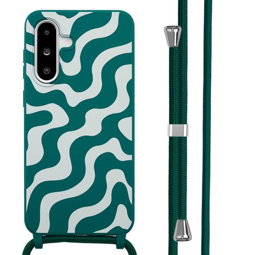Imoshion Coque Design En Silicone Avec Cordon Samsung Galaxy A36 / A56 Petrol Green Groovy