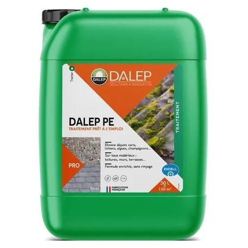 Antimousse Préventif-Curatif DALEP PE Bidon de 30 Litres, Prêt à l'emploi, pour toitures, murs et terrasses