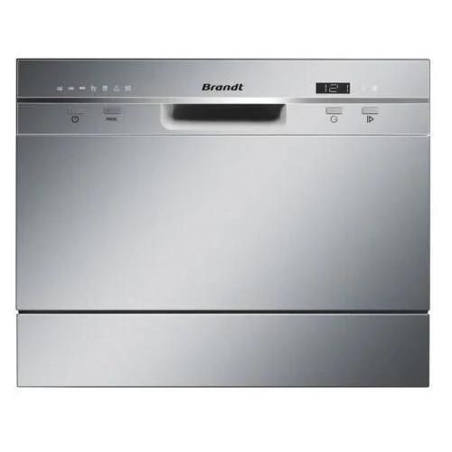 Brandt DFC6519S - Lave-vaisselle - pose libre - largeur : 55 cm - profondeur : 50 cm - hauteur : 43.8 cm - argent